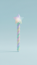 Pastel magic wand with sparkly star tip